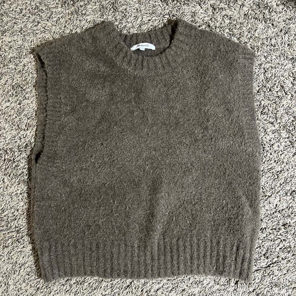 Madewell Women's Crew Neck Sweater Vest - Brown